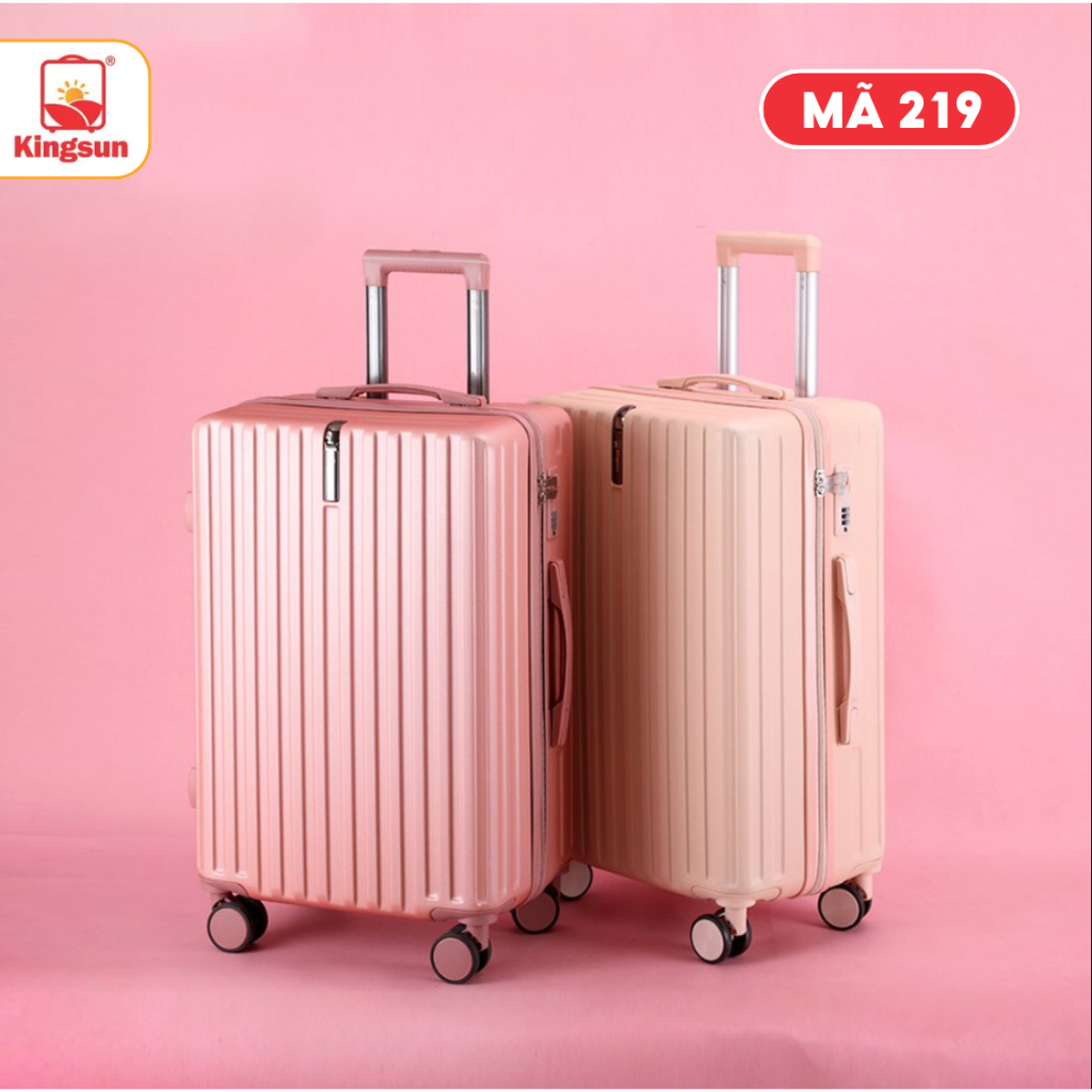 Vali Du Lịch Thời Trang Kingsun P309/219 Size 20/24/28 CAO CẤP Có Cổng Sạc USB Và Giá Đựng Cốc