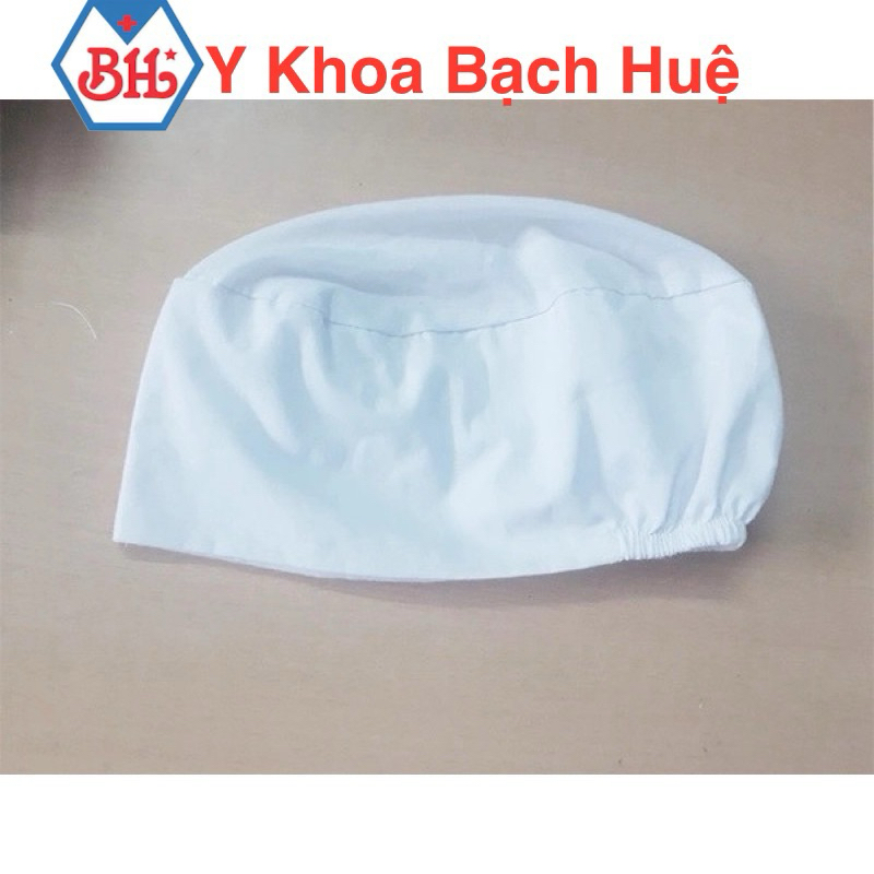 Nón điều dưỡng y tá vải kate có thun phù hợp cho nam và nữ. Mũ Vải kate Y Tế Màu Trắng / Mũ Phòng  Sạch