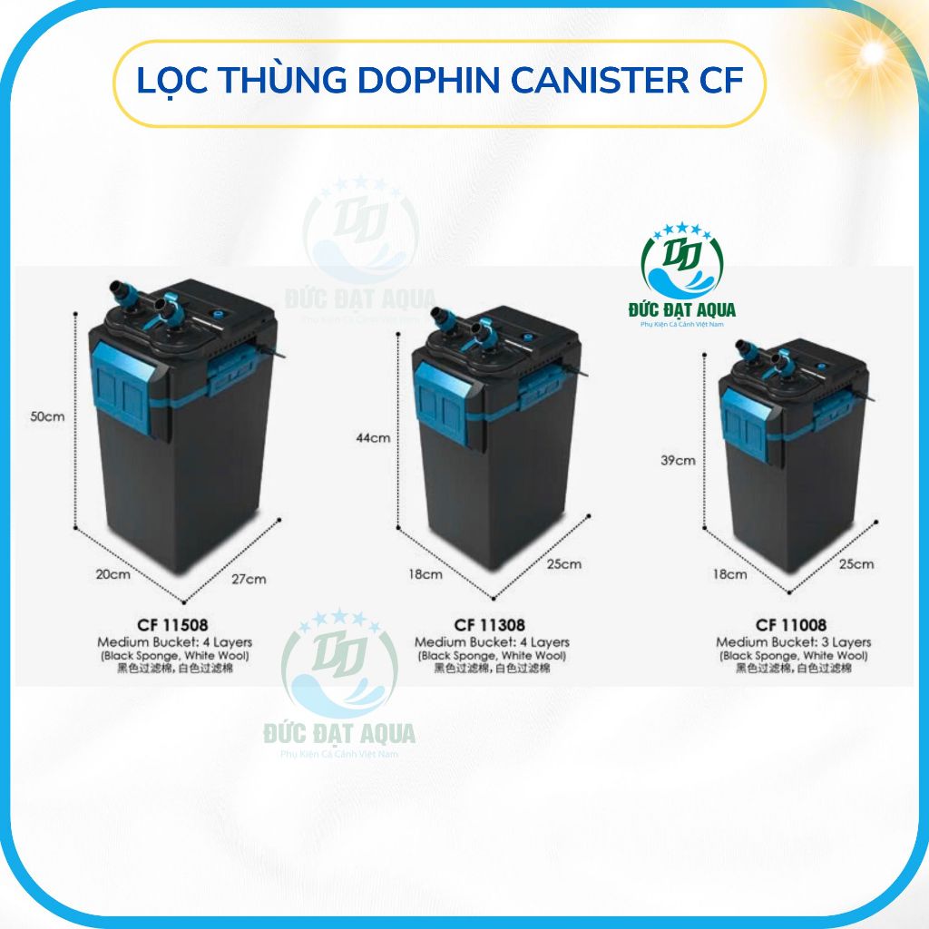 Lọc Thùng DoPhin Canister CF-11008, CF-11308, CF-11508 cao cấp hãng DoPhin 5