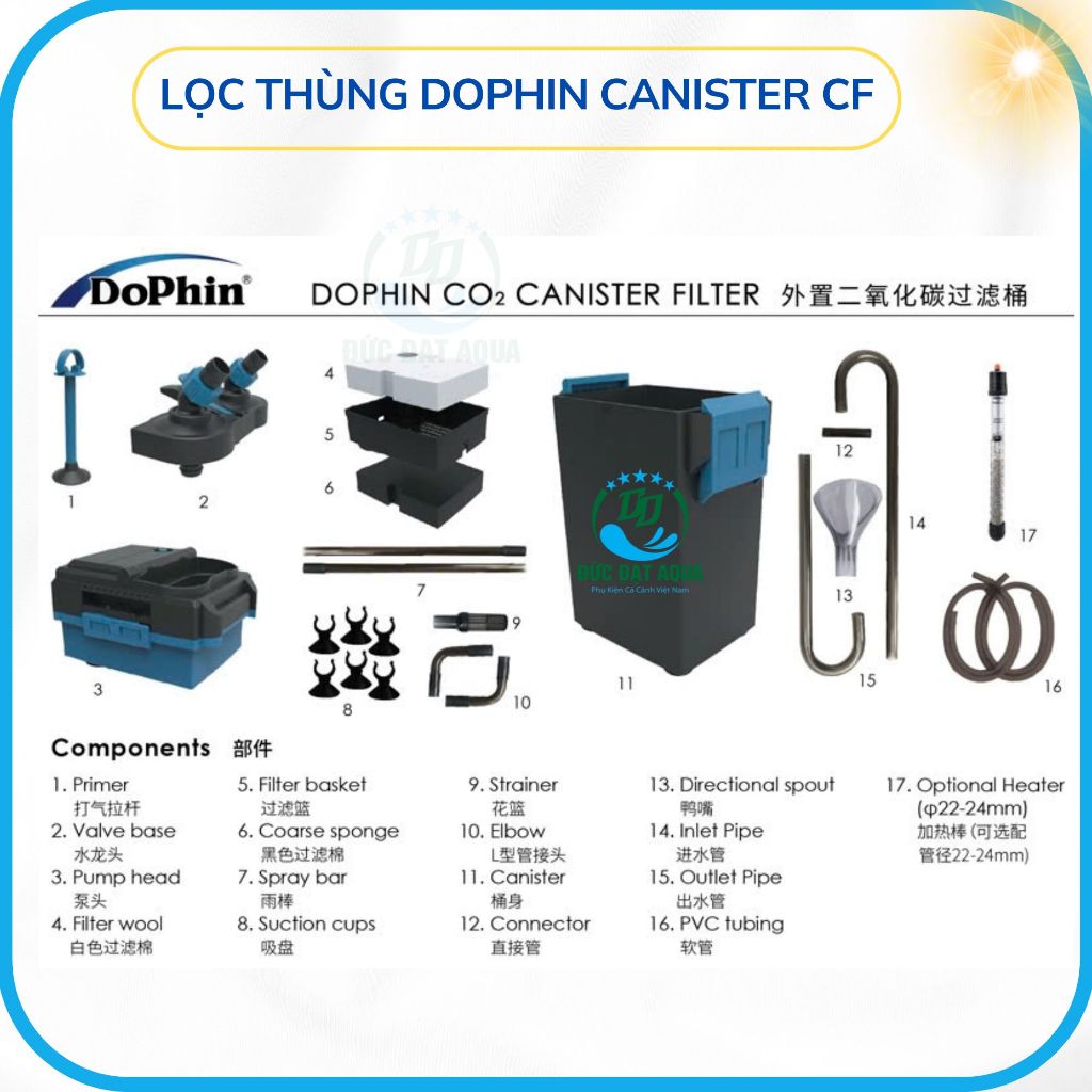 Lọc Thùng DoPhin Canister CF-11008, CF-11308, CF-11508 cao cấp hãng DoPhin 6