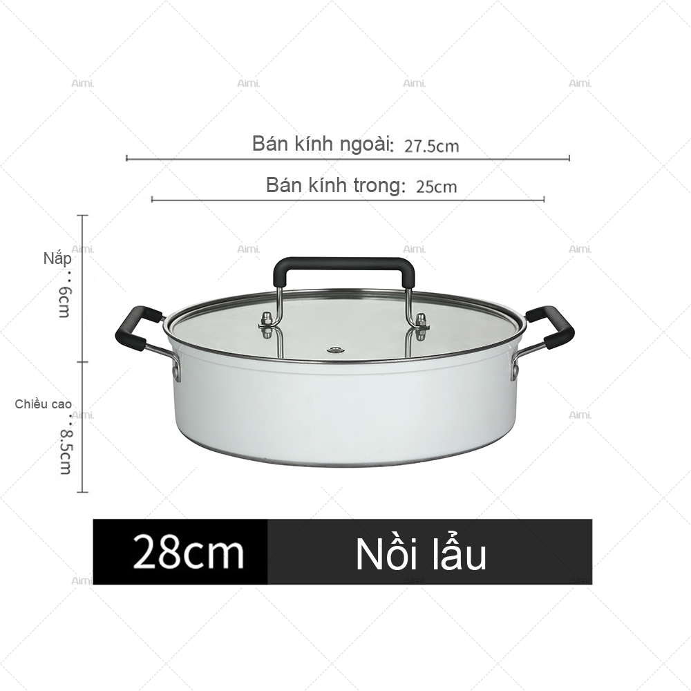 COD Combo bếp điện từ AIMI và nồi lẩu 4L cao cấp - BH chính hãng 36T