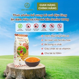 Mì nui đậu lăng ăn dặm hữu cơ cho bé Bio Junior 200g