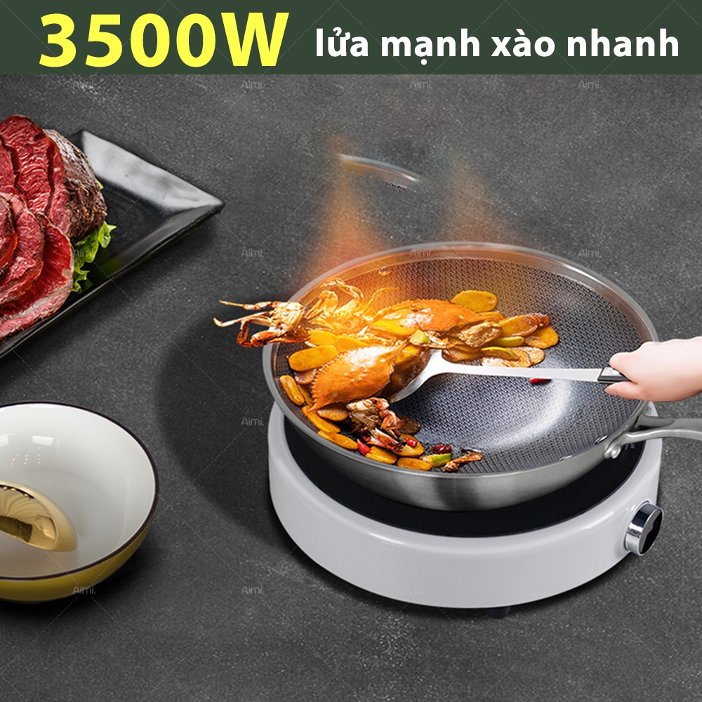COD Combo bếp điện từ AIMI và nồi lẩu 4L cao cấp - BH chính hãng 36T