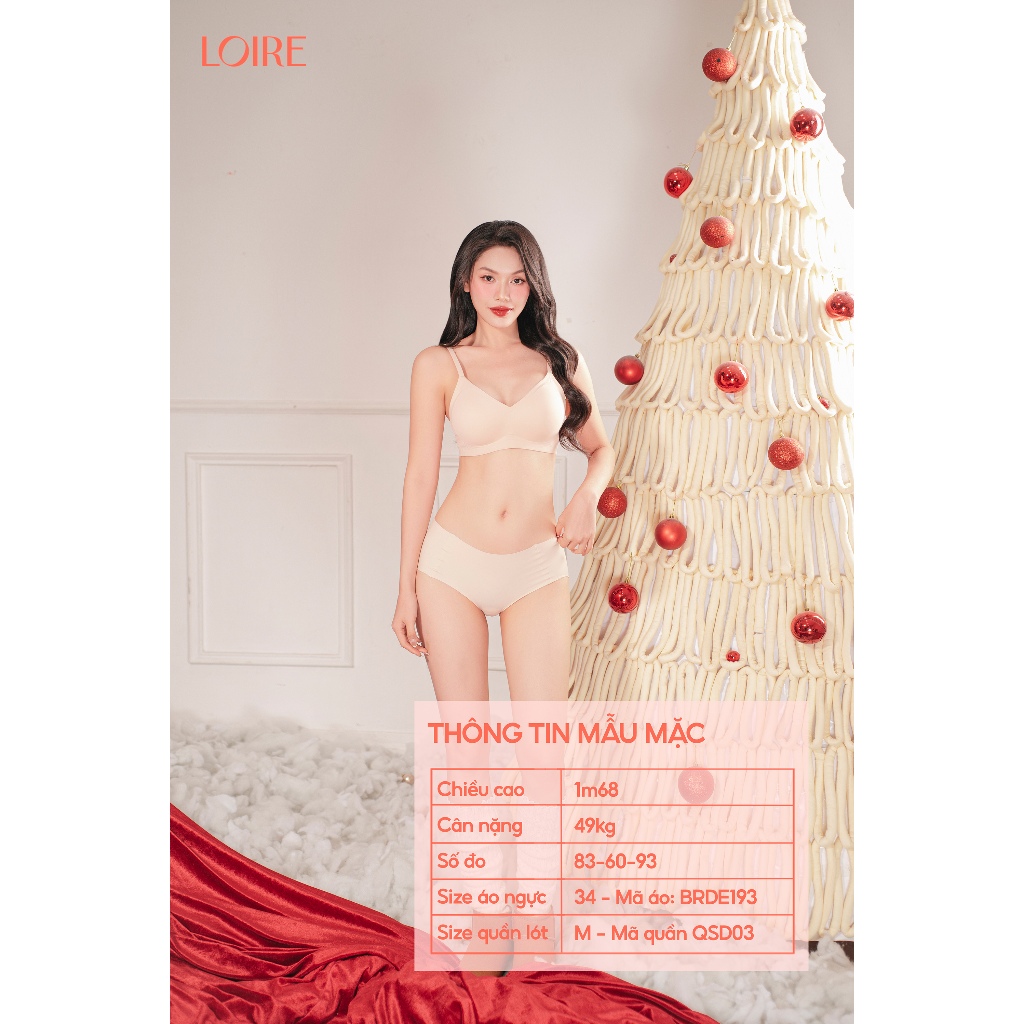 [KHÔNG LỘ VIỀN]Áo Lót Không Gọng Đệm 0.5cm Ôm Gom Tốt Chất Su Đúc Tàng Hình Loirechic BRDE193