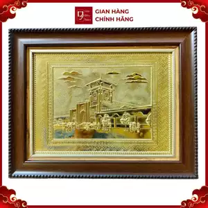 Tranh Đồng Chợ Bến Thành ( 28x34cm ) - Cửu Diệu Thiên - BT004