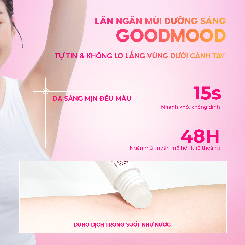 Ảnh Lăn Khử Mùi Dưỡng Trắng GoodMood Serum 20ml Ngăn Mùi Với Hương Nước Hoa Ngăn Tiết Mồ Hôi Hiệu Quả 3