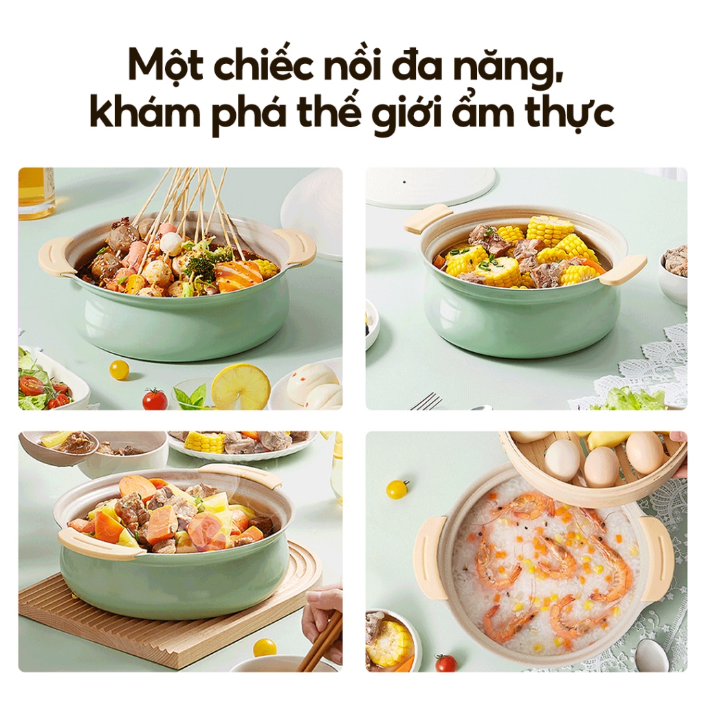 Redchef Nồi súp đá gốm chống dính  Nồi hấp nồi không có PFAS & PTFE & PFOA Thích hợp cho tất cả các bếp | BigBuy360 - bigbuy360.vn