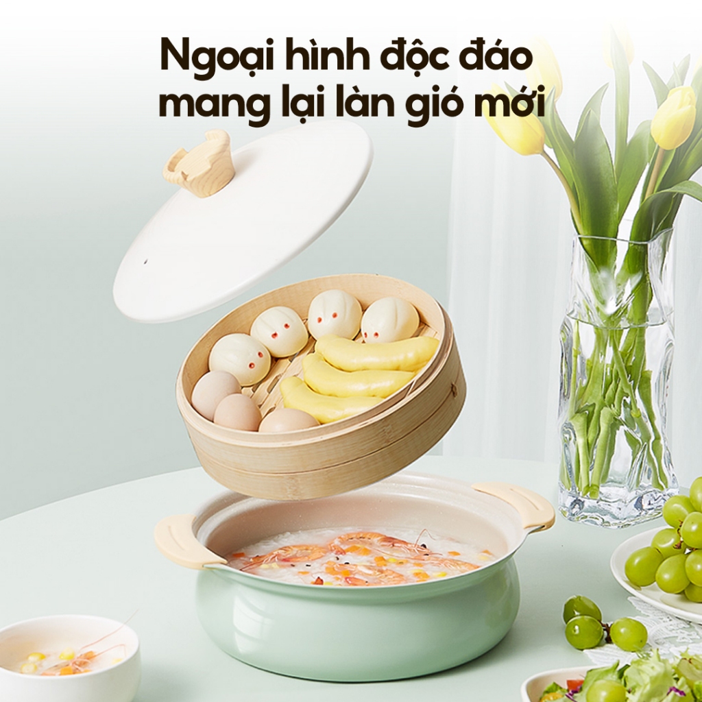 Redchef Nồi súp đá gốm chống dính  Nồi hấp nồi không có PFAS & PTFE & PFOA Thích hợp cho tất cả các bếp | BigBuy360 - bigbuy360.vn