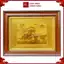 Tranh Đồng Chợ Bến Thành , Mạ Vàng 24K ( 28x34cm ) - Cửu Diệu Thiên - BT007