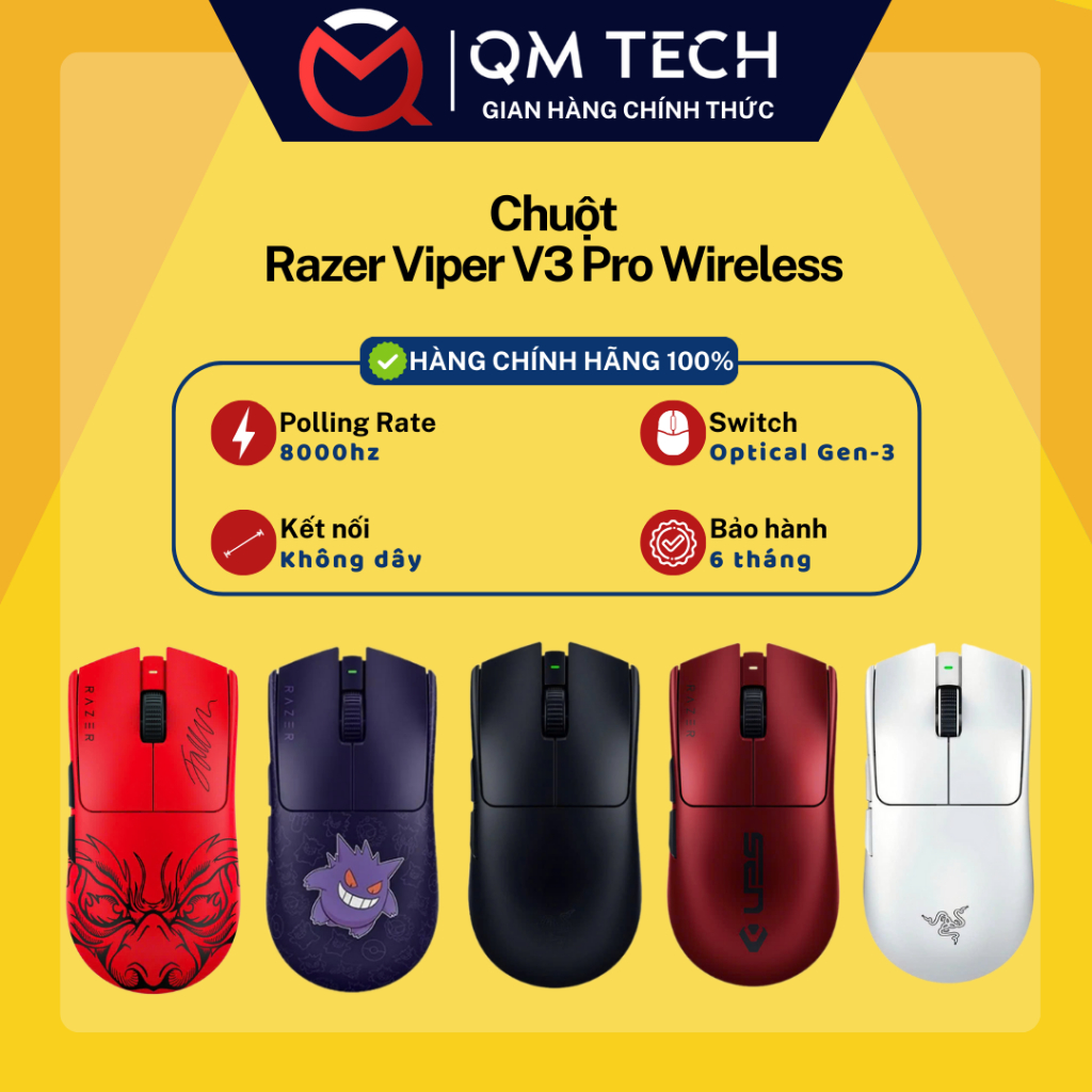 Chuột Gaming Razer Viper V3 Pro Wireless - QMTECH STORE | Shopee Việt Nam