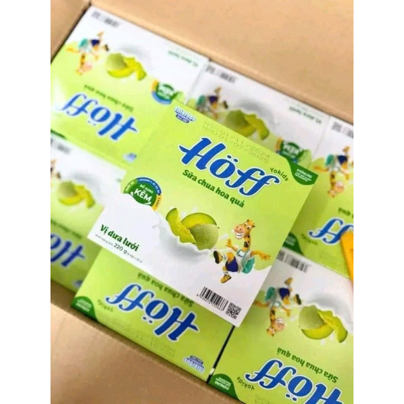 {Chính  hãng} Sữa chua Hoa quả Hoff đủ vị cho bé