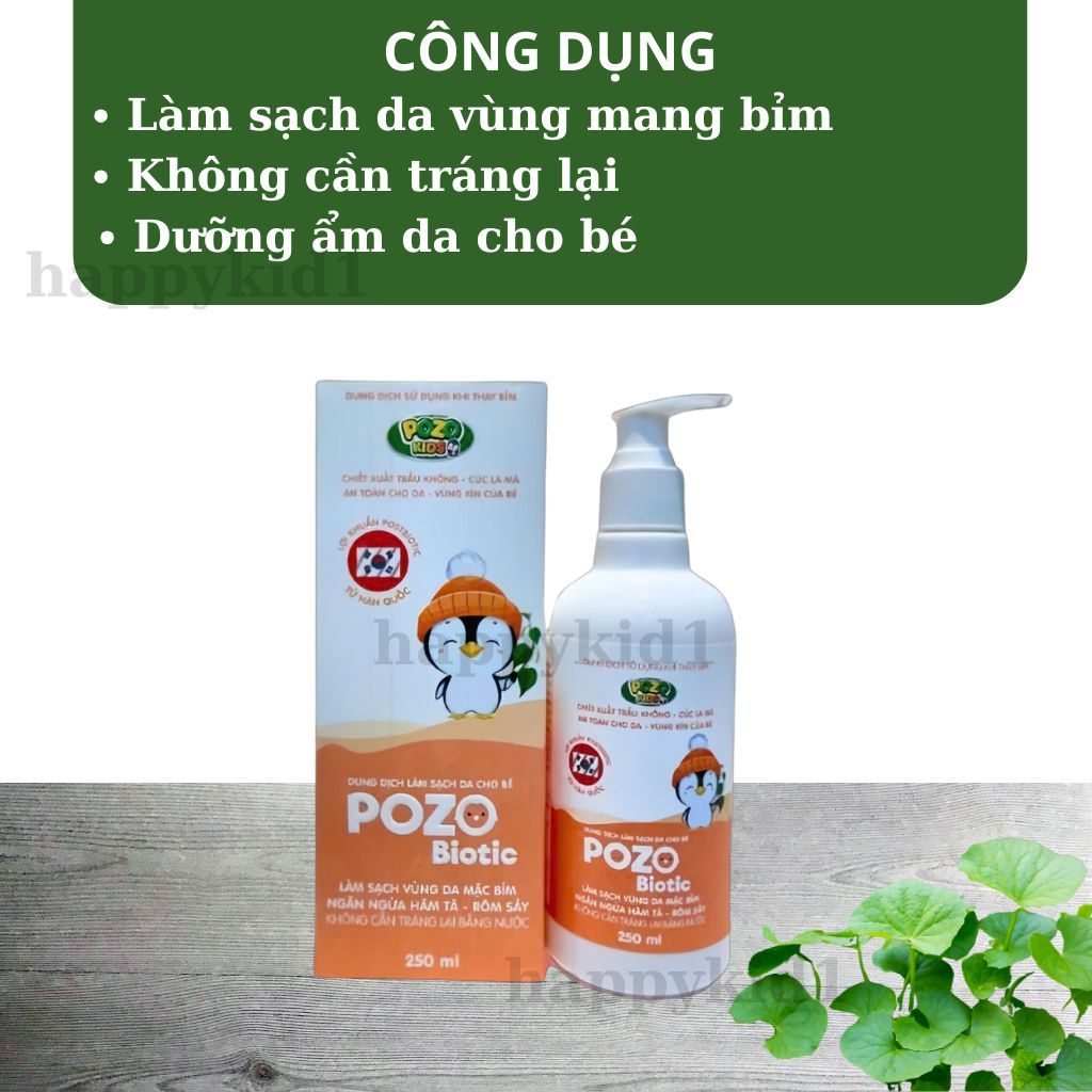 Ảnh Dung Dịch Vệ Sinh Chống Hăm Tả Pozokids Giữ Ẩm Làm Mền Nuôi Dưỡng Da Bé KHÔNG CẦN TRÁNG LẠI 250ML 3