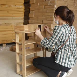Kệ giày 5 tầng có ngăn kéo tiện lợi, kệ giày gỗ MDF đa năng, thiết kệ hiện đại