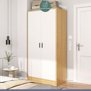 Tủ nâu 2 cánh đa năng, tủ treo quần áo 2 cánh hiện đại chất liệu gỗ MDF bền đẹp chắc chắn