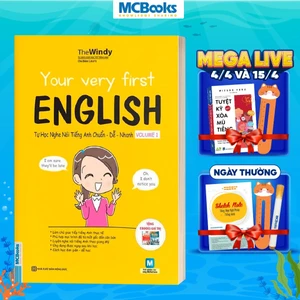 Sách - Your Very First English - Tự Học Nghe Nói Tiếng Anh Chuẩn Dễ Nhanh Volume 1 - Học Kèm App Online