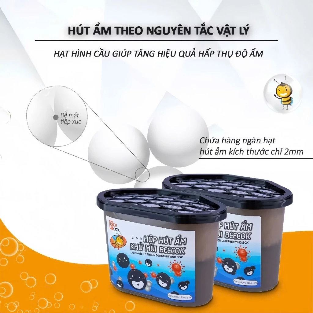 Hộp Hút Ẩm, Làm Sạch Không Khí, Khử Mùi Than Hoạt Tính Chống Ẩm Mốc Cho Tủ Quần Áo, Tủ Giày,...