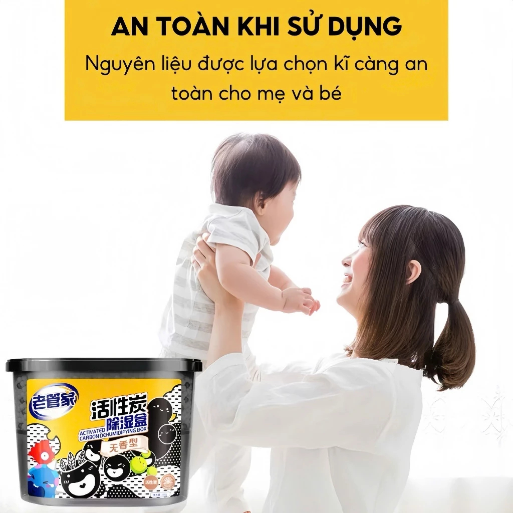 Hộp Hút Ẩm, Làm Sạch Không Khí, Khử Mùi Than Hoạt Tính Chống Ẩm Mốc Cho Tủ Quần Áo, Tủ Giày,...