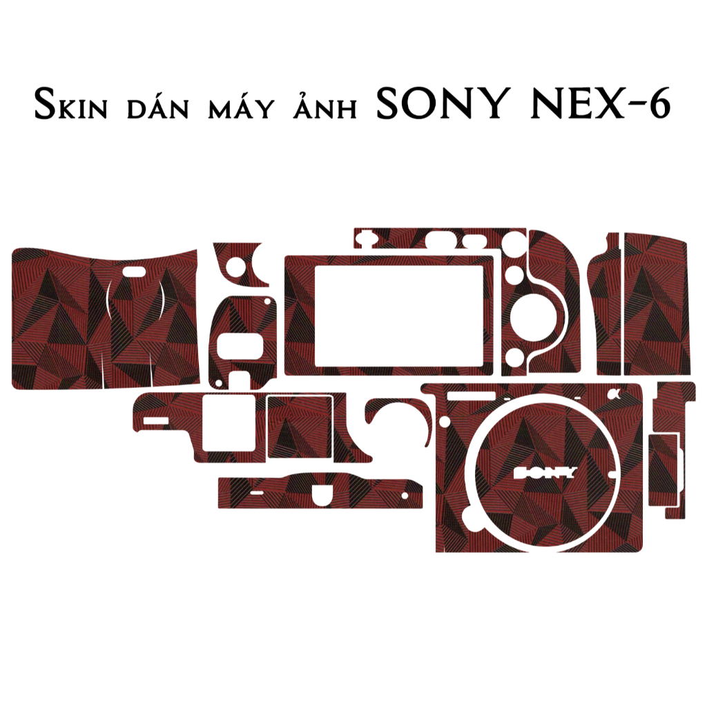 Skin dán máy ảnh Sony Alpha NEX-6 mẫu Nordic | Film 3M vân nổi | custom theo yêu cầu