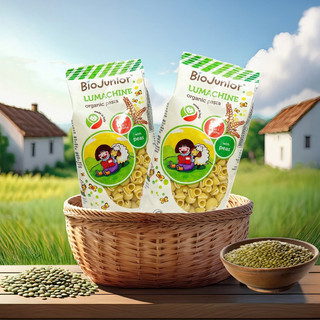 [MUA 2 GIẢM 5%] Mì nui đậu lăng, đậu Hà Lan ăn dặm hữu cơ cho bé Bio Junior 200g từ 10 tháng tuổi