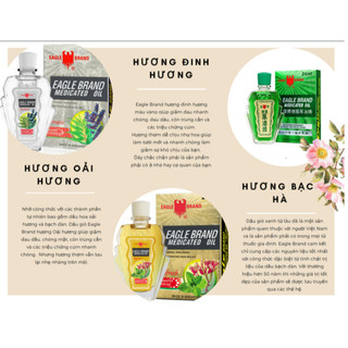 [CHÍNH HÃNG] DẦU GIÓ CON Ó - EAGLE BRAND MEDICATED OIL - DẦU 2 NẮP MỸ - 24ML - SHOP DẦU DOKRAK