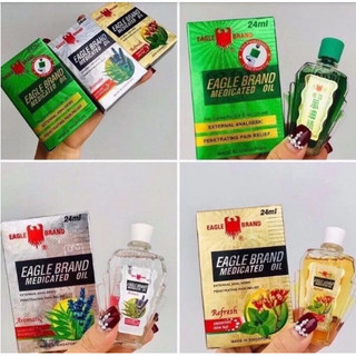 [CHÍNH HÃNG] DẦU GIÓ CON Ó - EAGLE BRAND MEDICATED OIL - DẦU 2 NẮP MỸ - 24ML - SHOP DẦU DOKRAK