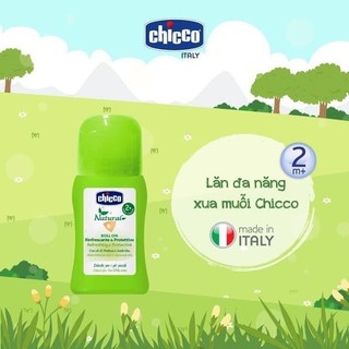 Bộ Sản Phẩm Chăm Sóc Da Bé Chicco Lăn Bôi Muỗi Và Xịt Xua Muỗi Chiết Xuất Tự Nhiên An Toàn Cho Trẻ