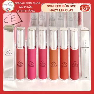 Son Kem Lì 3CE Hazy Lip Clay 4g Hipamine Mauv Brown Whip Red Common Stranger Cherry Fluff - Bebeau