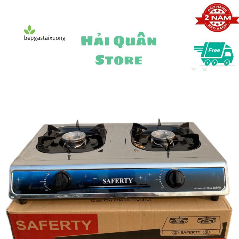 Bếp gas đôi Saferty - bếp gas gia đình inox toàn thân