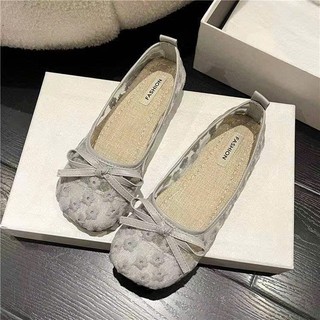 (Sẵn đen 35,37,40 trắng 38,40) Giày Búp Bê Mary Jane Hoa Lưới Bánh Bèo Thoáng Khí Mùa Hè 2025