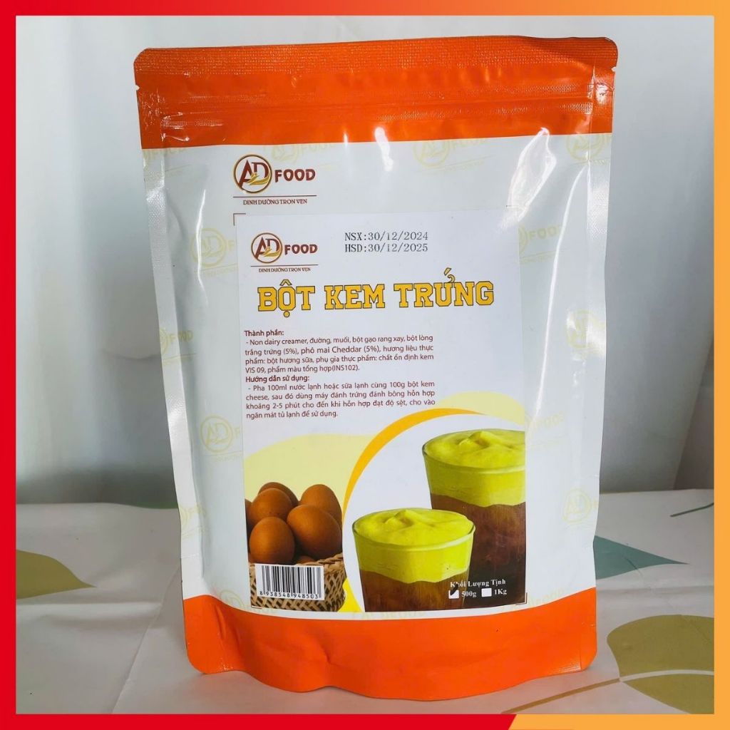 Bột Kem Trứng Đậm Đà Gói 500gr