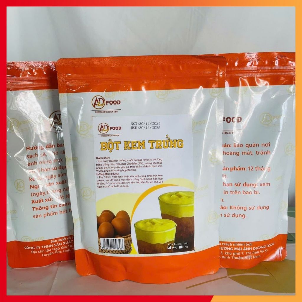 Bột Kem Trứng Đậm Đà Gói 500gr