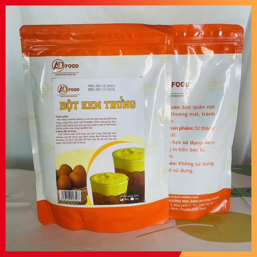 Bột Kem Trứng Đậm Đà Gói 500gr