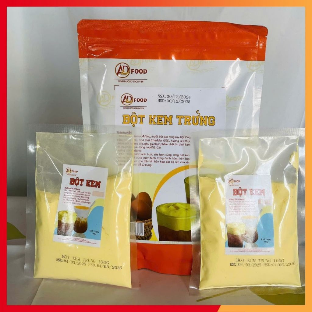 Bột kem trứng mềm mịn béo ngậy gói 200gr