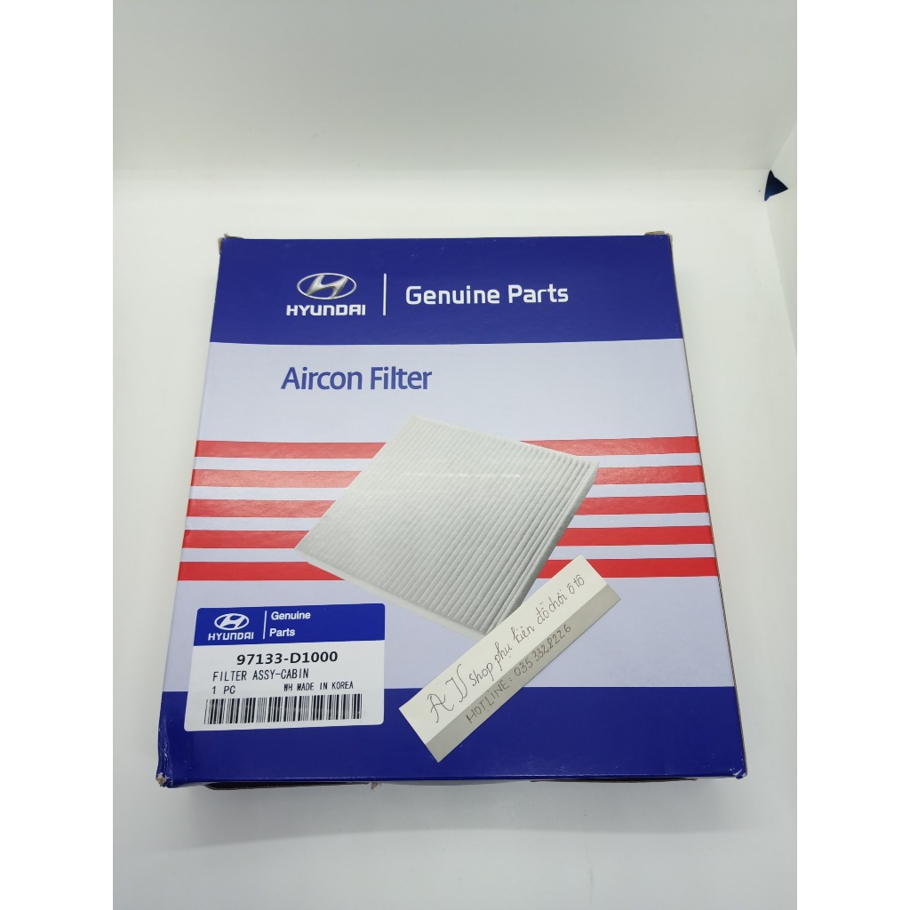 Lọc gió điều hòa xe Huyndai Accent (18-22), Tucson (16-21), Kona. OEM:97133-D1000 /97133-D3000