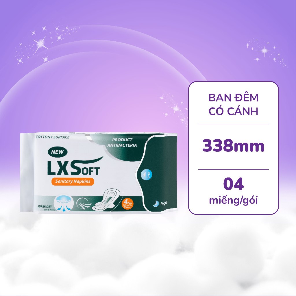 Băng vệ sinh LXSoft Hàn Quốc - bạc hà the mát - siêu thấm hút - siêu mỏng 1mm