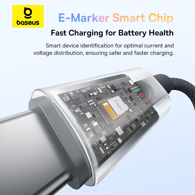 Dây cáp sạc nhanh Baseus Discolor Type C sang USB C 100W cho IP 15 16 Pro Max Cáp truyền dữ liệu chính hãng dài 1m 2m