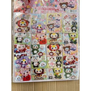 Vỉ 20 bộ sticker baby three , nhãn dán baby three mới nhất(887)