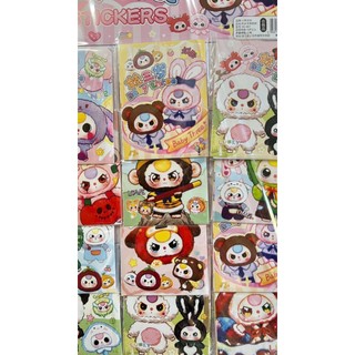 Vỉ 20 bộ sticker baby three , nhãn dán baby three mới nhất(887)