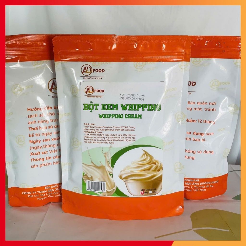 Bột Kem Whipping Cream Thơm Ngon Túi 1kg