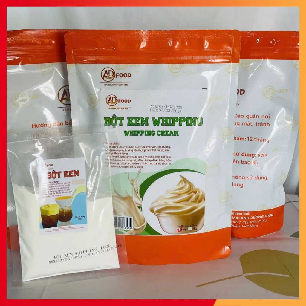 Gói Dùng Thử 100gr Bột Kem Whipping Cream
