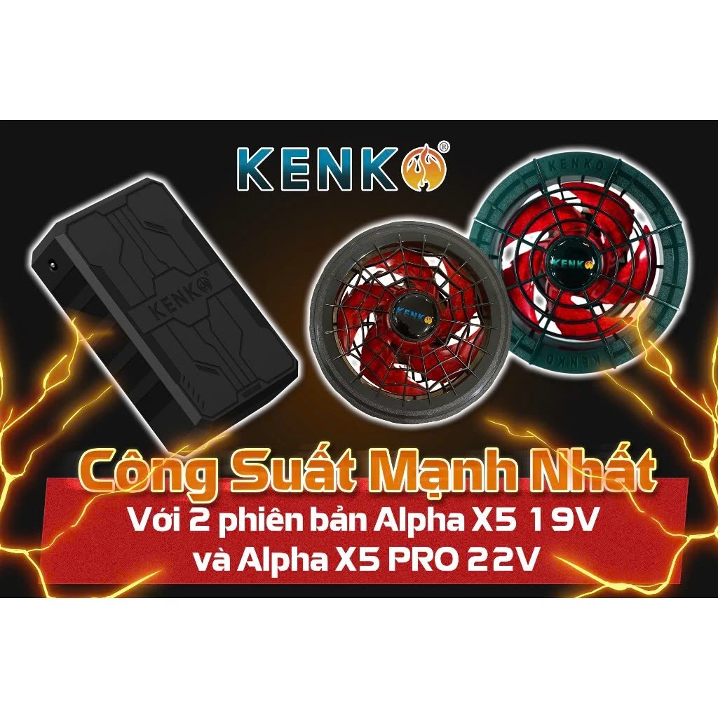 [KENKO STORE] Quạt , Cáp nối KENKO 22V  ALPHA X5 PRO. Tặng kèm 2 chổi vệ sinh quạt. Bảo hành 12 tháng!