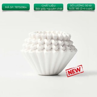 [ORIGAMI JAPAN] Giấy lọc 50 tờ hình tròn Wave cho phễu kalita 155 185 ORIGAMI