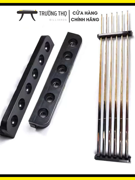 Giá treo cơ - Giá để cơ treo tường Nhựa Treo 6 Cơ- 1 bộ 2 cái- Dùng treo cơ bida bi a Cho clb
