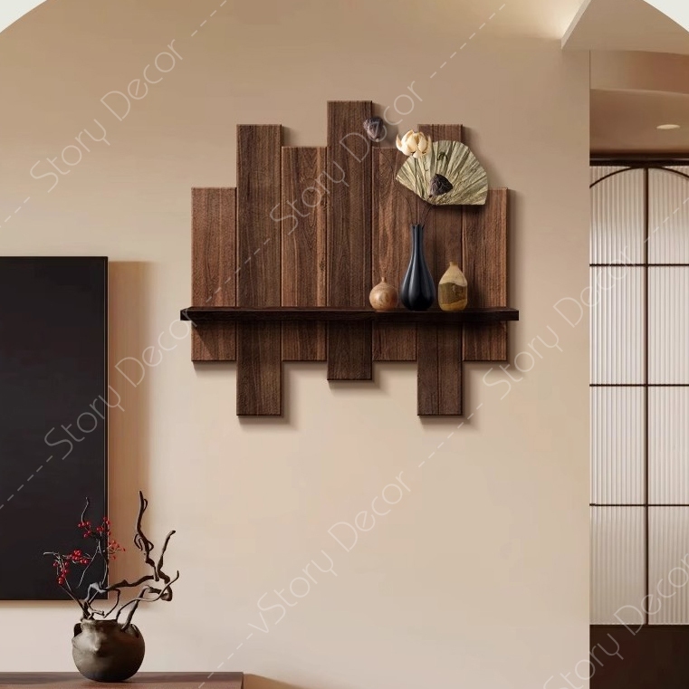 Kệ gỗ treo tường phá cách decor trang trí phòng, quán cafe, homestay