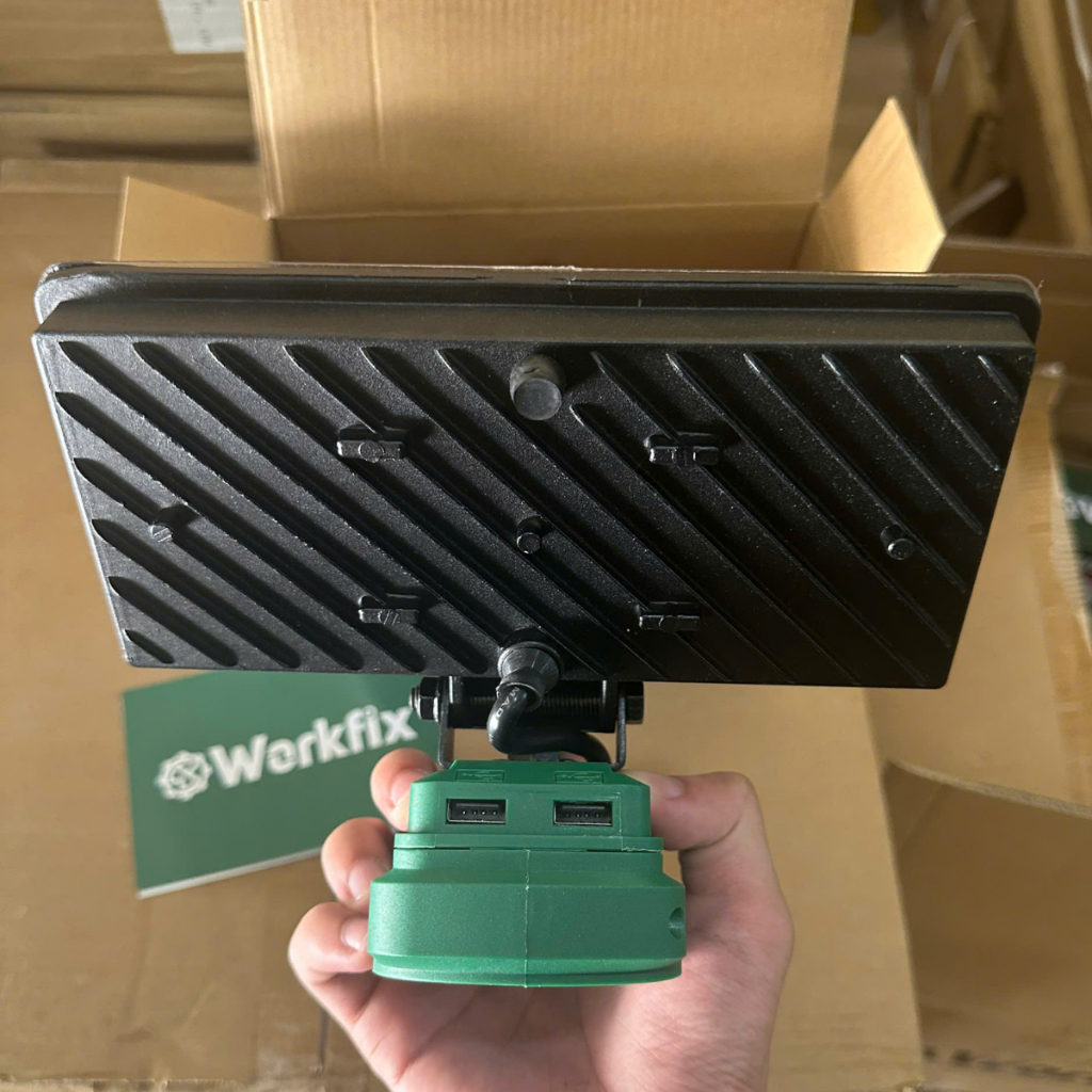 Combo Thân Đèn Led WORKFIX 84 Bóng  siêu sáng có 2 cổng USB, và thân quạt 8inch