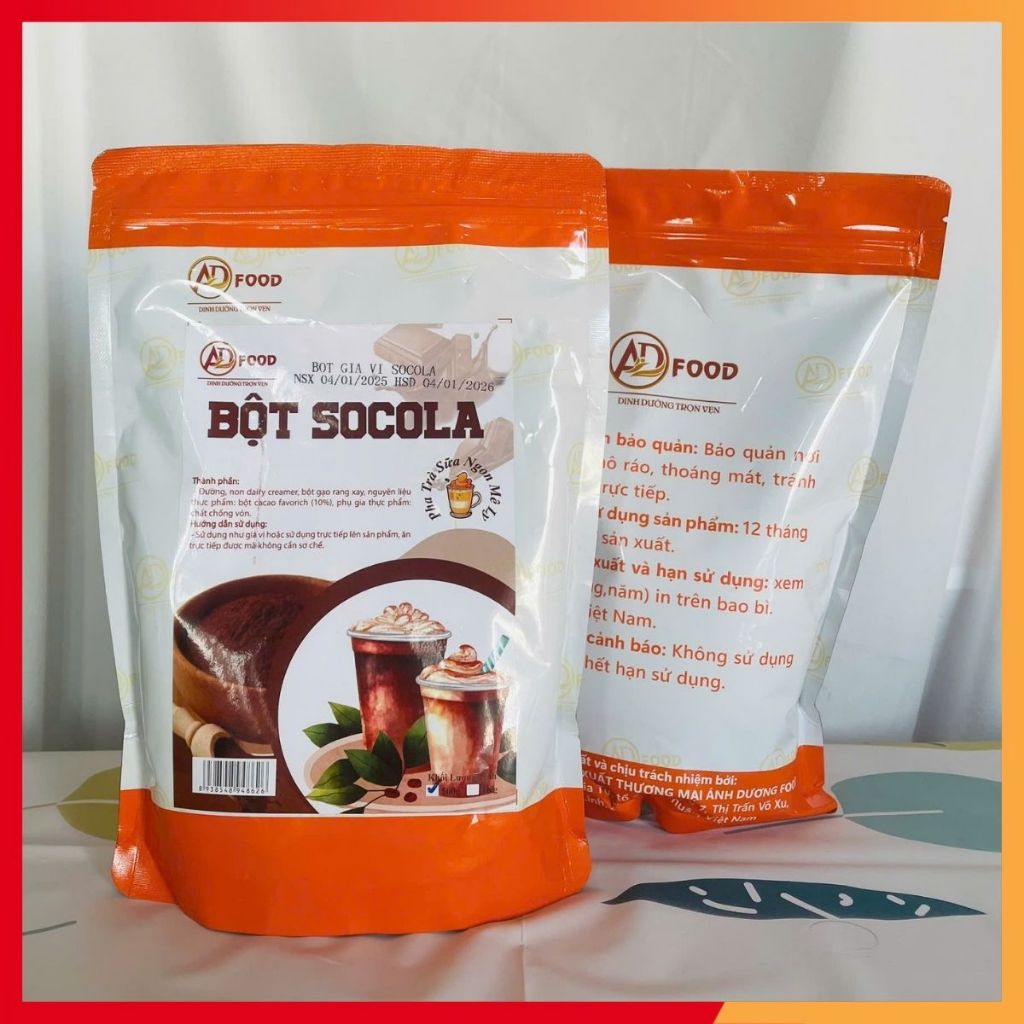 200g Bột lắc vị Socola ADFOOD - lắc trực tiếp lên kem tươi, bánh ngọt, cà phê hoặc món tráng miệng
