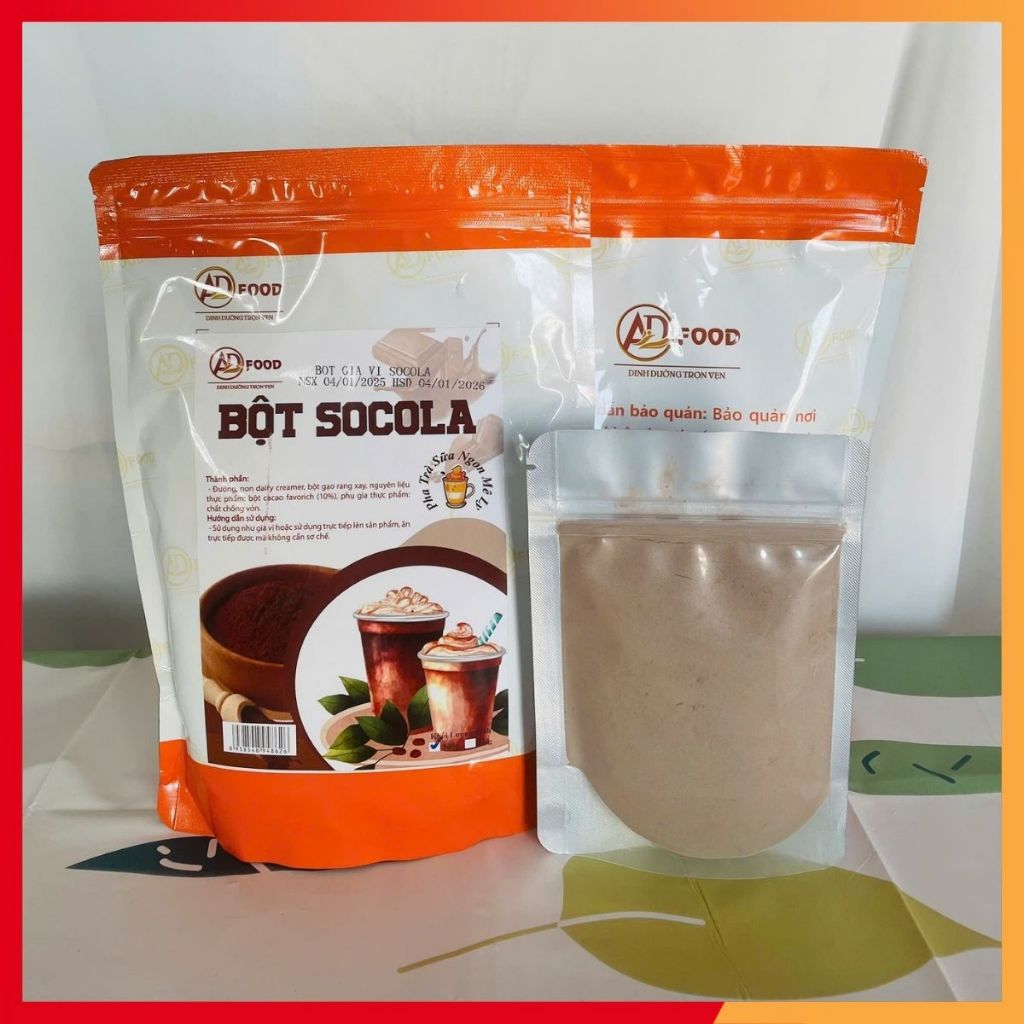 100g Bột lắc vị Socola ADFOOD - lắc trực tiếp lên kem tươi, bánh ngọt, cà phê hoặc món tráng miệng