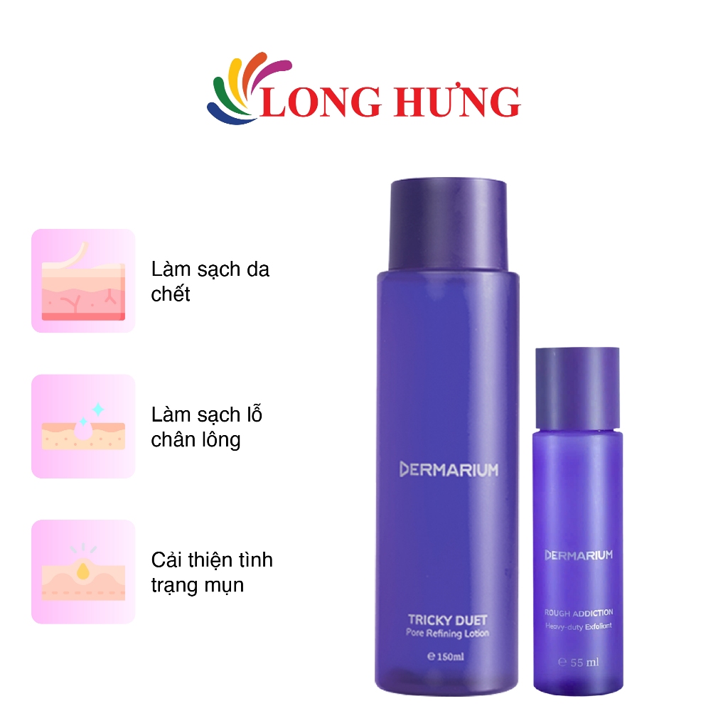 Tẩy tế bào chết dành cho da mặt Dermarium Tricky Duet 2% Salicylic Acid ...