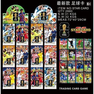 Dây 36 gói 288 thẻ bài cầu thủ bóng đá , thẻ bóng đá Ronaldo Messi các loại