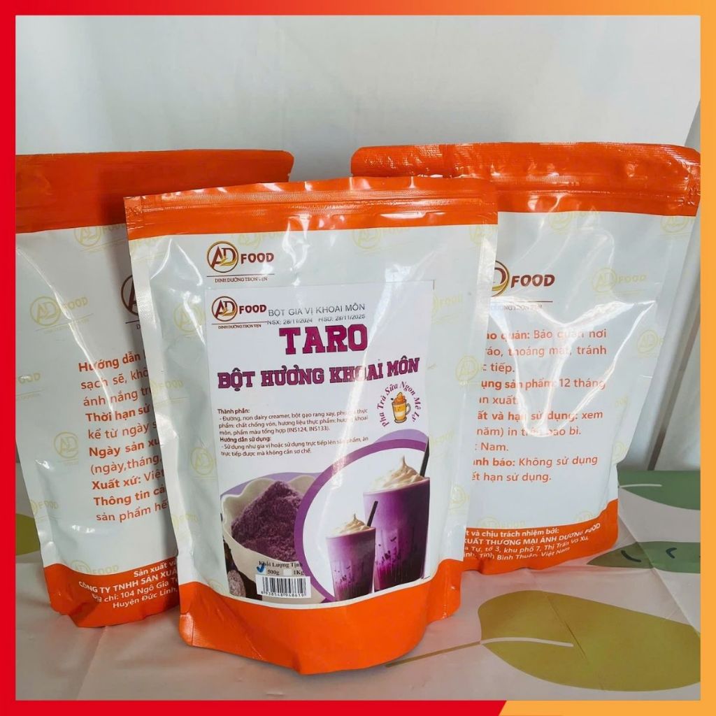 1kg Bột lắc vị khoai môn ADFOOD - lắc trực tiếp lên kem tươi, bánh ngọt, cà phê hoặc món tráng miệng